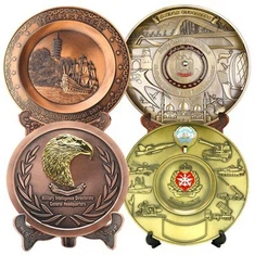 Gratis ontwerp zinklegering metalen 3D-souvenirplaat