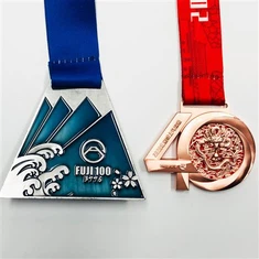 Metallic hardloopmedaille voor marathonsportevenement